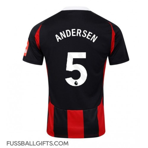 Fulham Joachim Andersen #5 Fußballbekleidung Auswärtstrikot 2024-25 Kurzarm